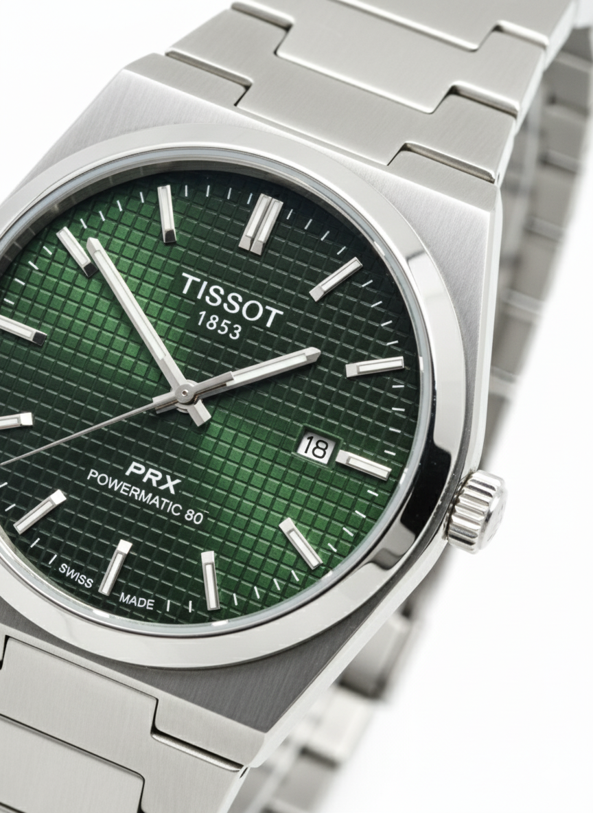 Image of Tissot Green & Sliver